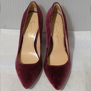 Jessica Simpson Burgundy Velvet Pumps size 7